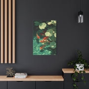 Green Koi Pond Lily Reflection Wall Art & Canvas Print