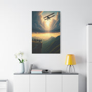 Vintage Airfield Dreams at Sunrise Wall Art & Canvas Prints