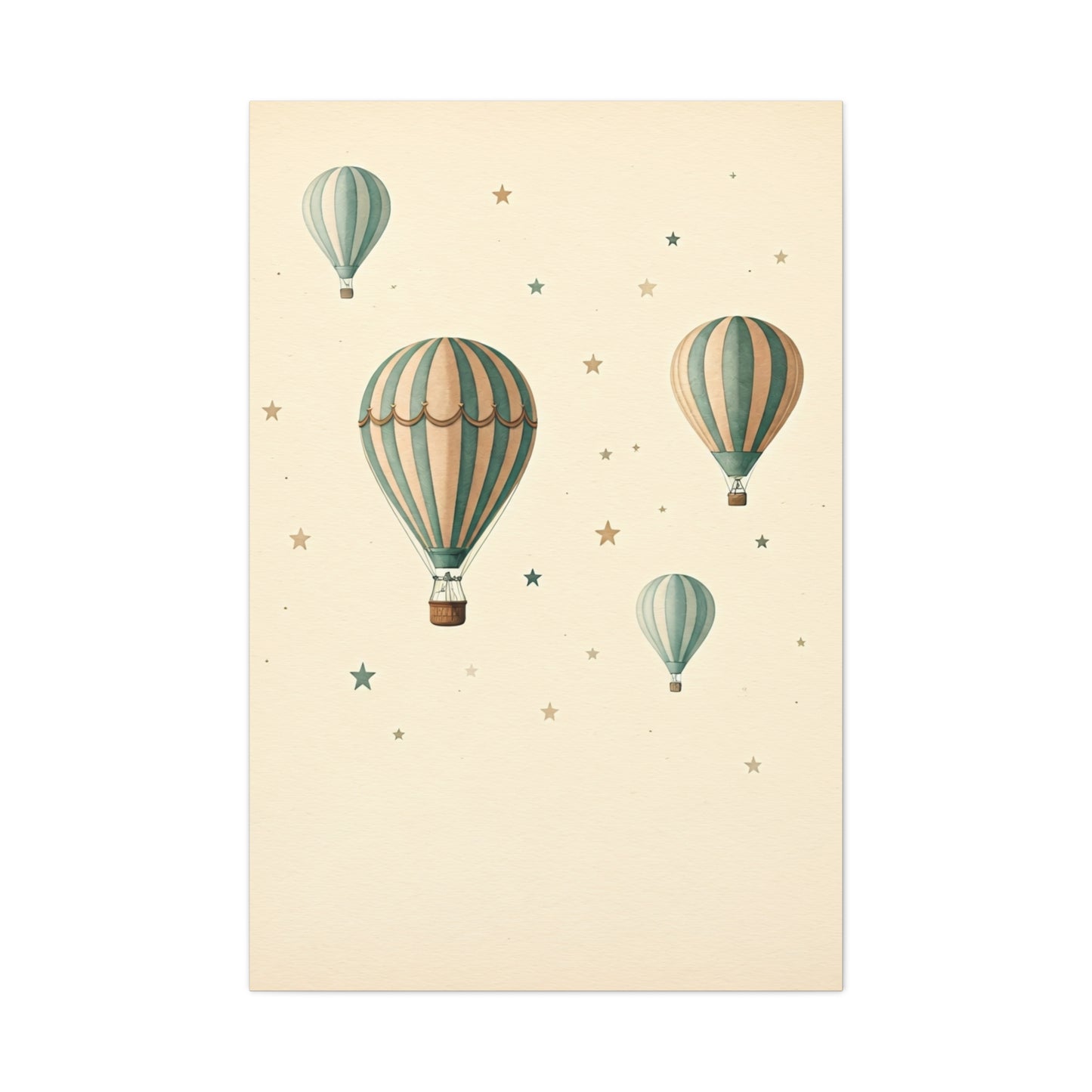 Dreamy Hot Air Balloon Nursery Wall Art & Canvas Print