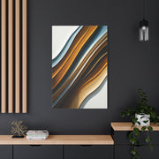Warm Metallic Wave Abstract Wall Art & Canvas Prints