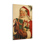 Vintage Americana Santa with Presents Wall Art & Canvas Print