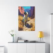 Australian Shepherd Desert Canyon Wall Art & Canvas Print