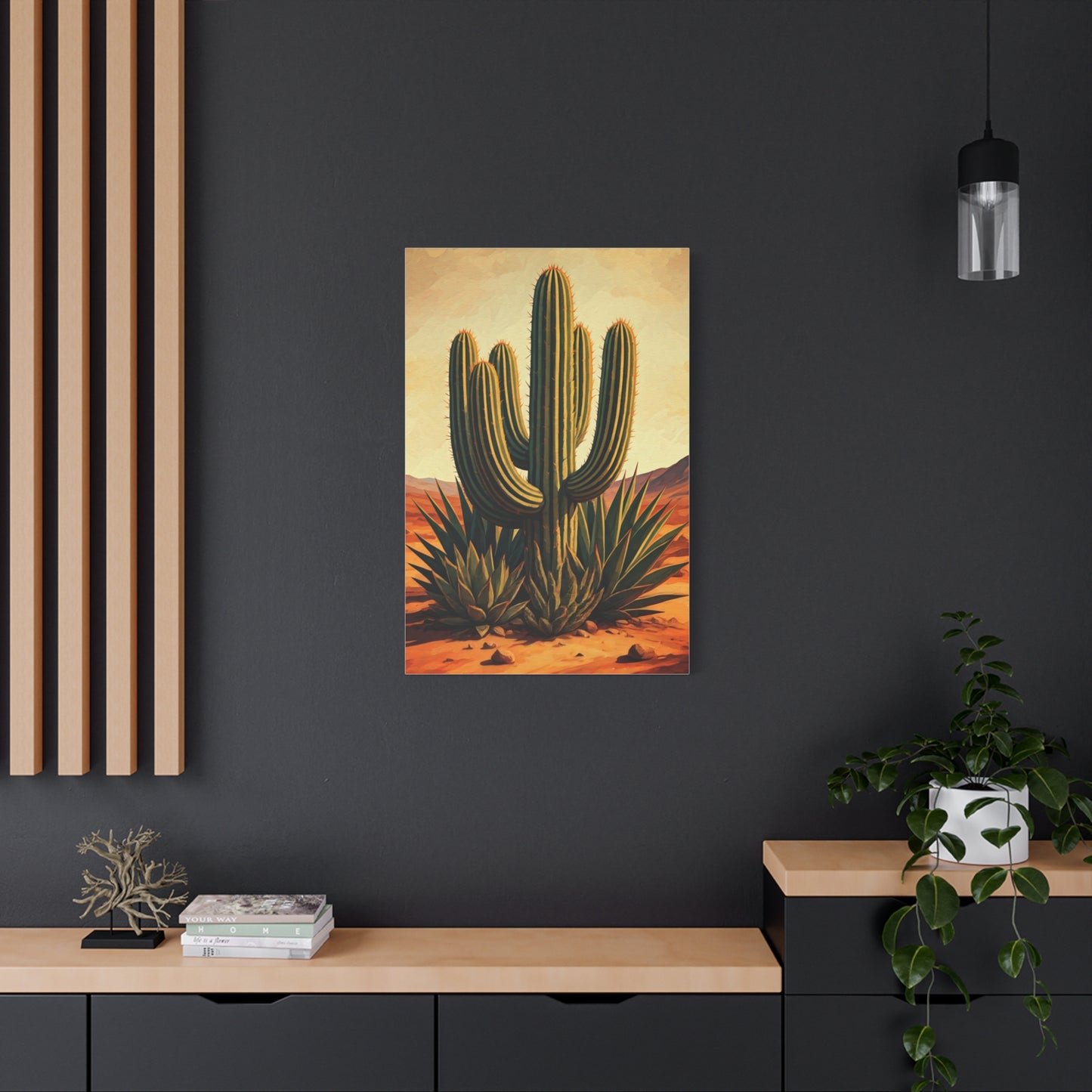 Vintage Desert Botanical Saguaro Wall Art & Canvas Prints