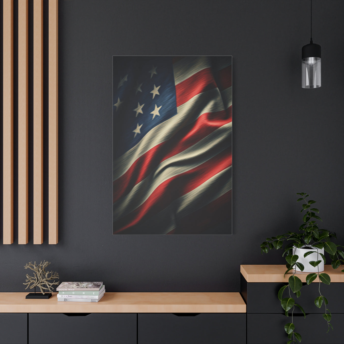 Classic Waving Stars and Stripes Wall Art & Canvas Prints