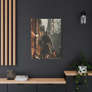 Gunslinger Walking the Frontier Street Wall Art & Canvas Print