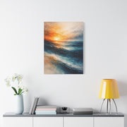 Ocean Sunrise Orange Horizon Wall Art & Canvas Print