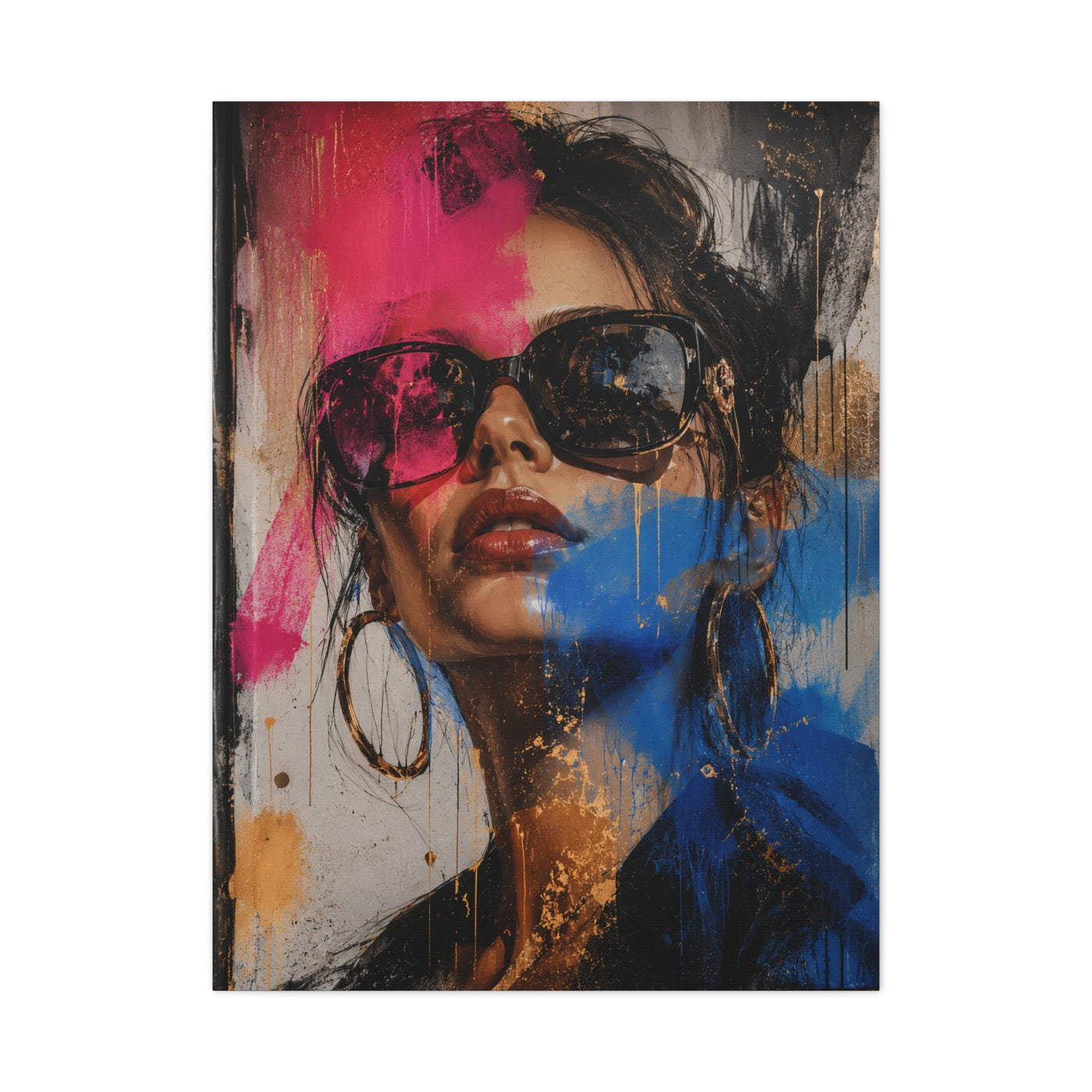 Urban Fashion Graffiti Portrait Street Wall Art & Canvas Print