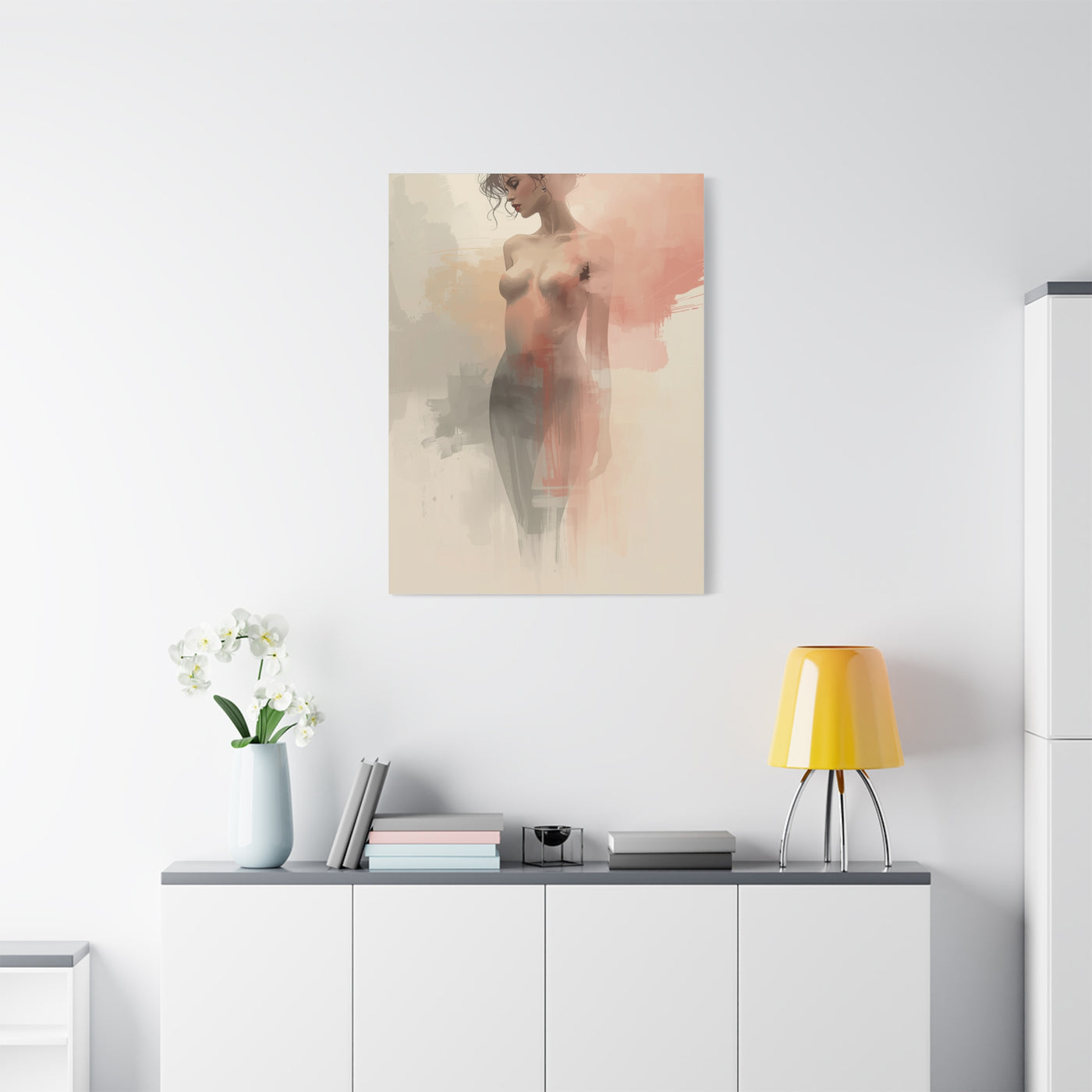 Soft Abstract Nude Silhouette Wall Art & Canvas Print