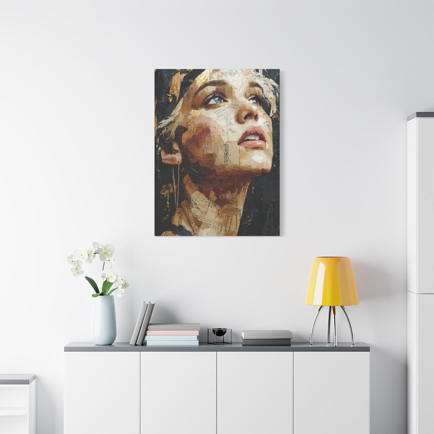 Golden Light Portrait Collage Wall Art & Canvas Print