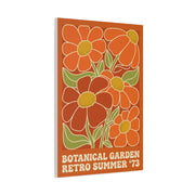 Retro Botanical Orange Flower Poster Wall Art & Canvas Print