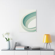 Teal Curve Minimal Abstract Wall Art & Canvas Prints