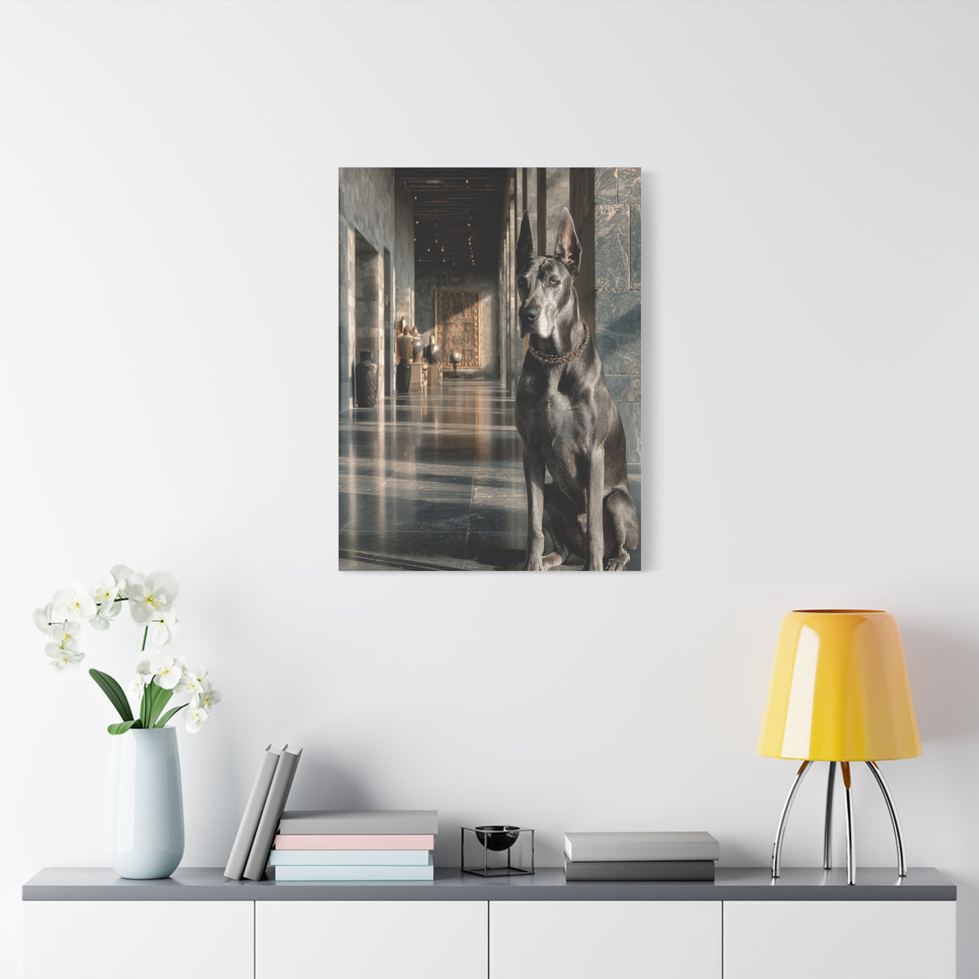 Great Dane Modern Architectural Portrait Wall Art & Canvas Print