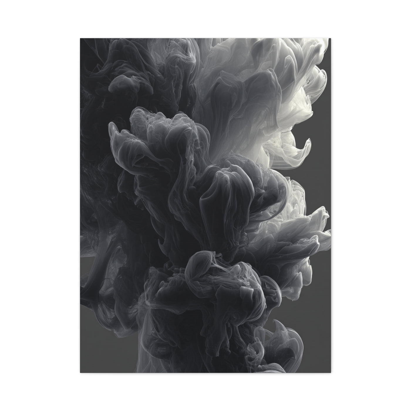 Smoke Ink Monochrome Abstract Wall Art & Canvas Print