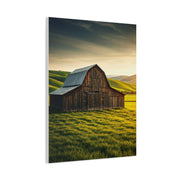 Sunlit Meadow Barn Landscape Wall Art & Canvas Prints
