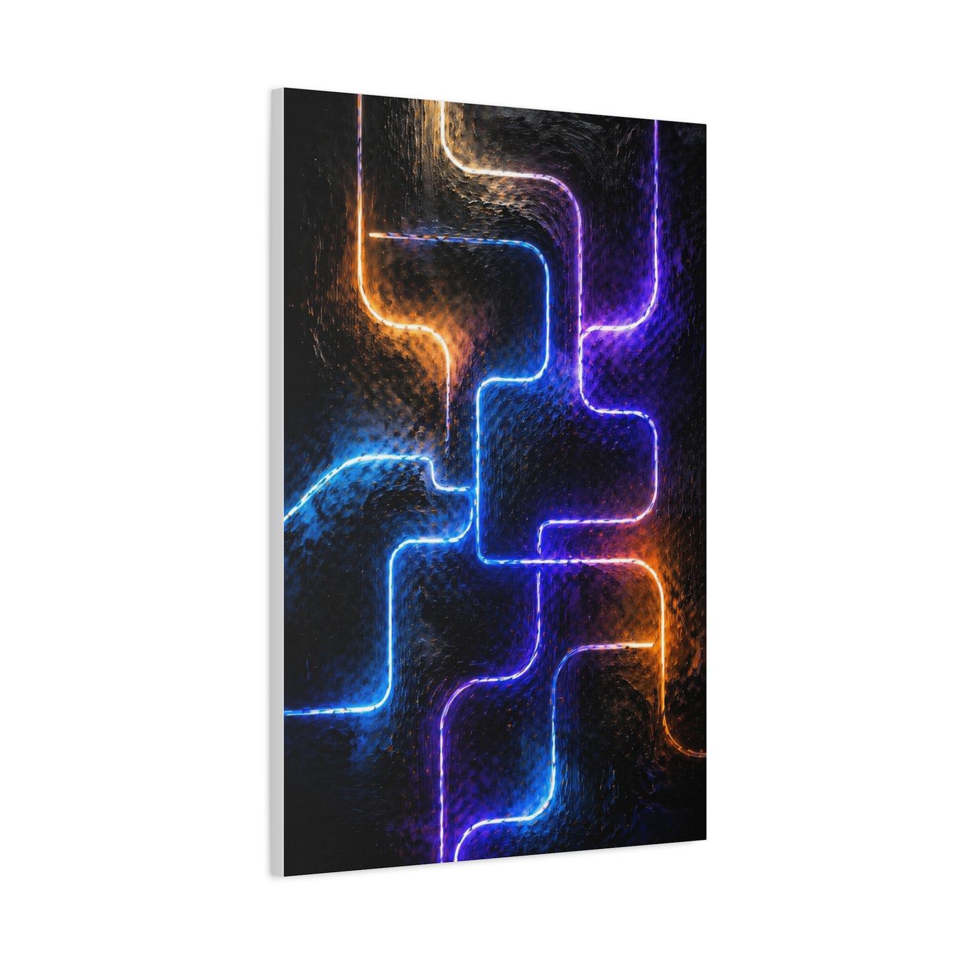 Neon Innovation Circuit Flow Wall Art & Canvas Print