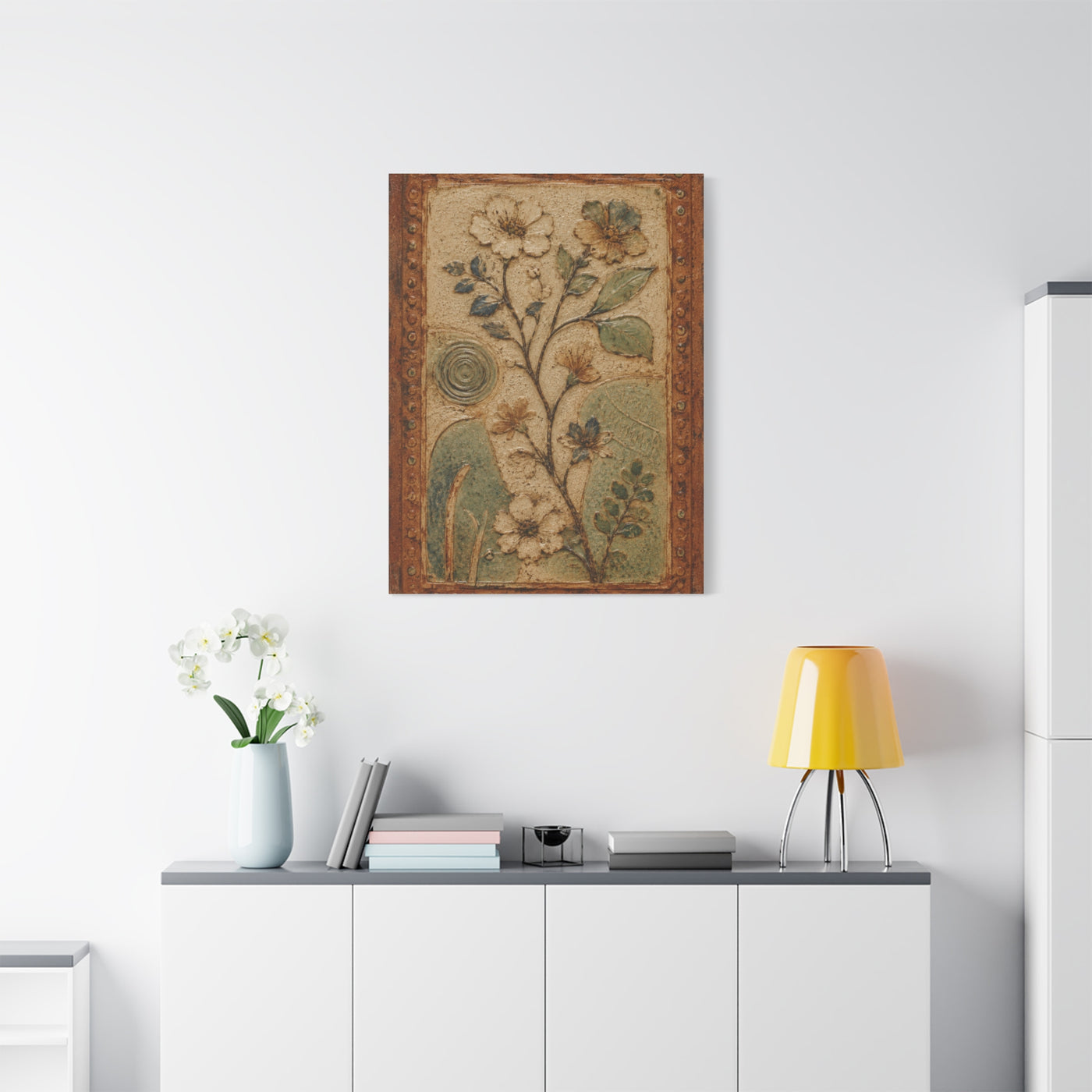 Textured Botanical Relief Study Panel Wall Art & Canvas Print