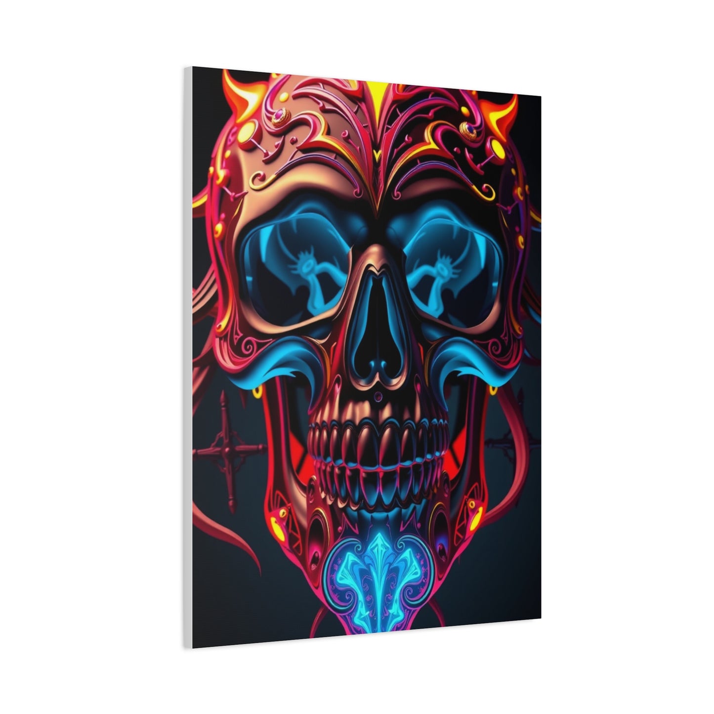 Supreme 3D Trippy Skull Art By Ali Gulec Art Wall Art & Canvas Print