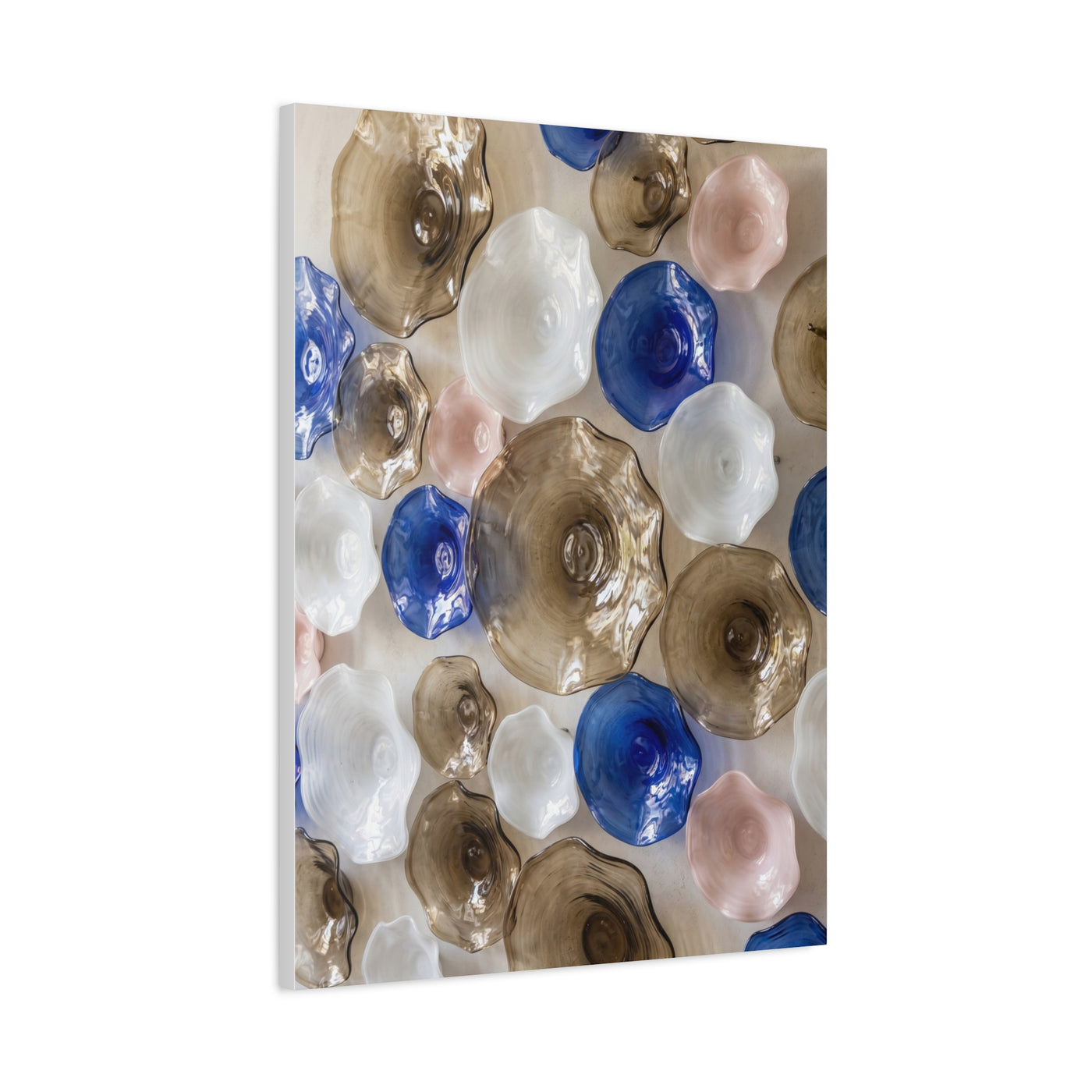 Glass Floral Mosaic Arrangement Wall Art & Canvas Print
