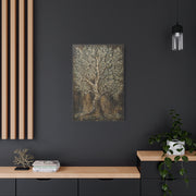 Golden Abstract Tree Texture Luxury Trees Wall Art & Canvas Print
