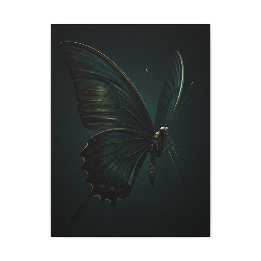 Dark Swallowtail Butterfly Profile Study Wall Art & Canvas Prints