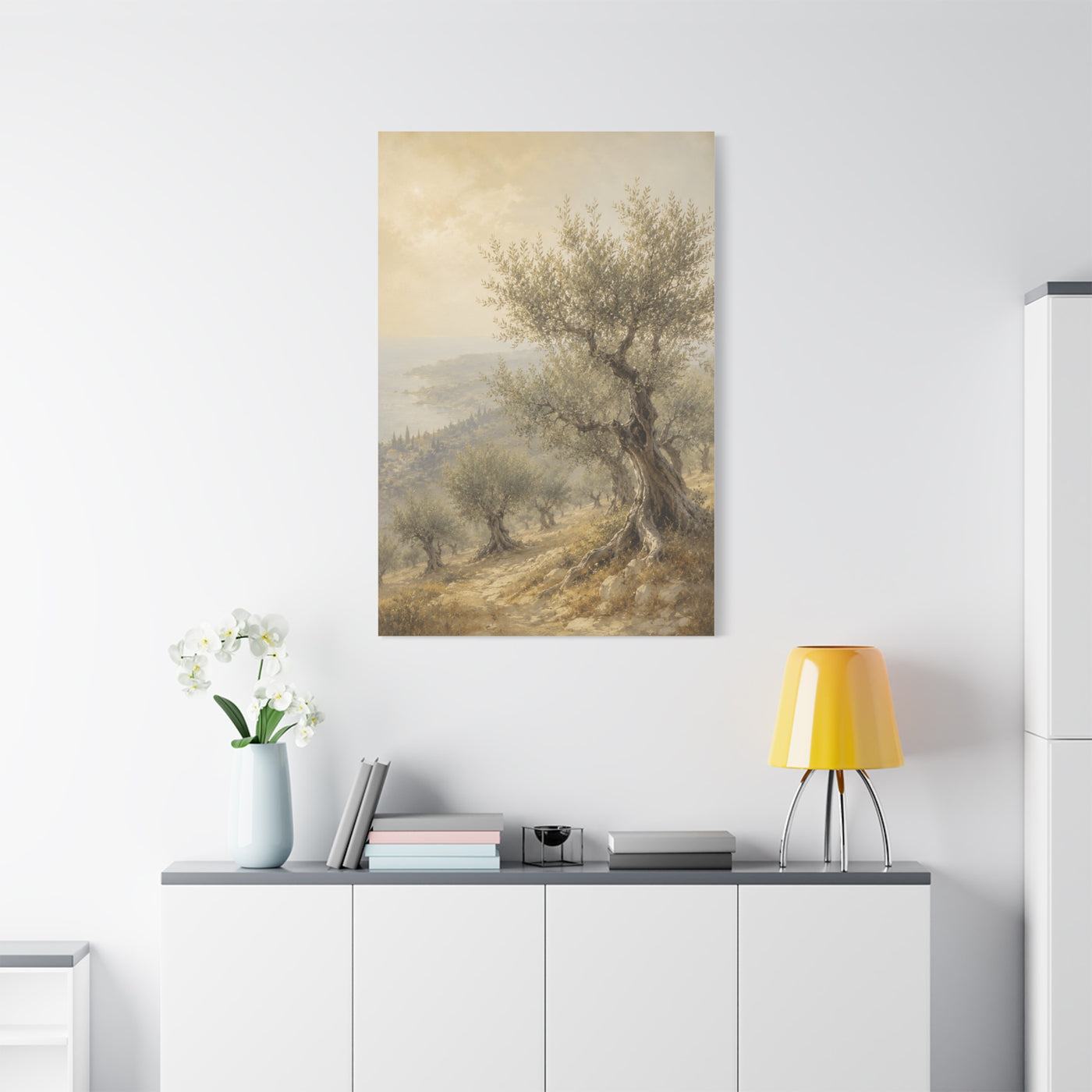 Mediterranean Olive Grove Light Trees Wall Art & Canvas Print
