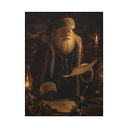 Dark Academia Santa Library Wall Art & Canvas Print