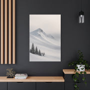 Snowy Mountain Ridge & Pines Wall Art & Canvas Print
