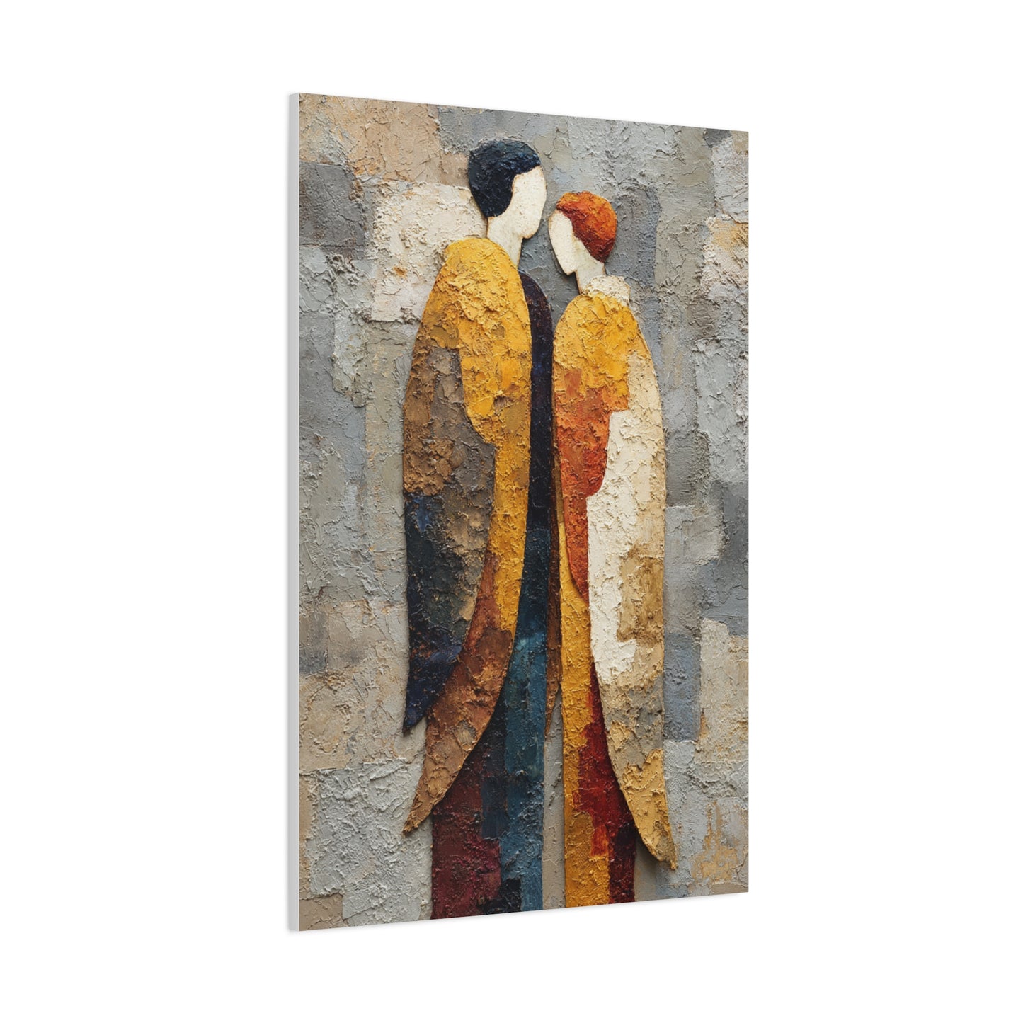 Textured Golden Figures Unity Wall Art & Canvas Print