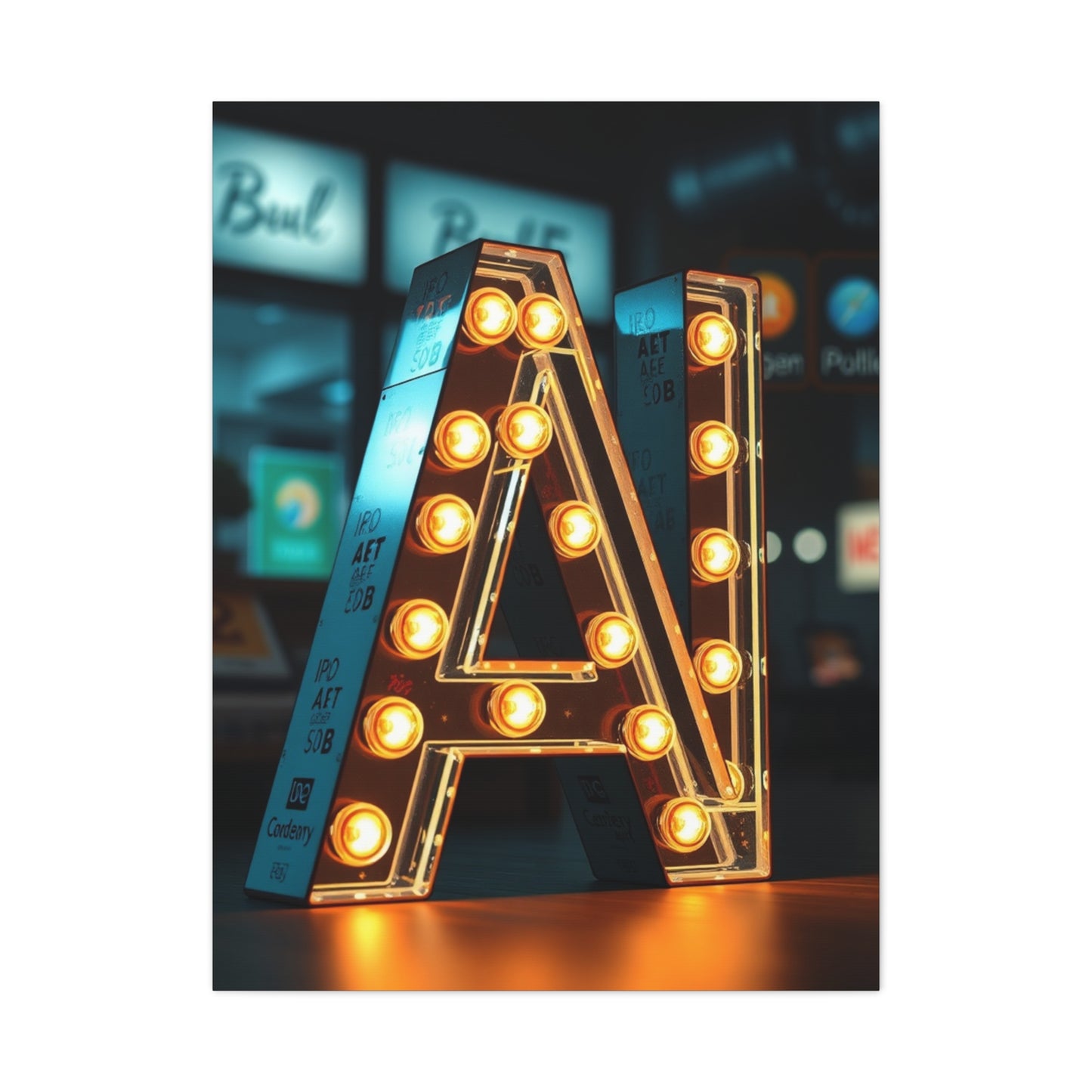 Masterpiece A Alphabet & Letter Art Vision Wall Art & Canvas Print