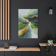 Green Sage and Gold Organic Abstract Wall Art & Canvas Print