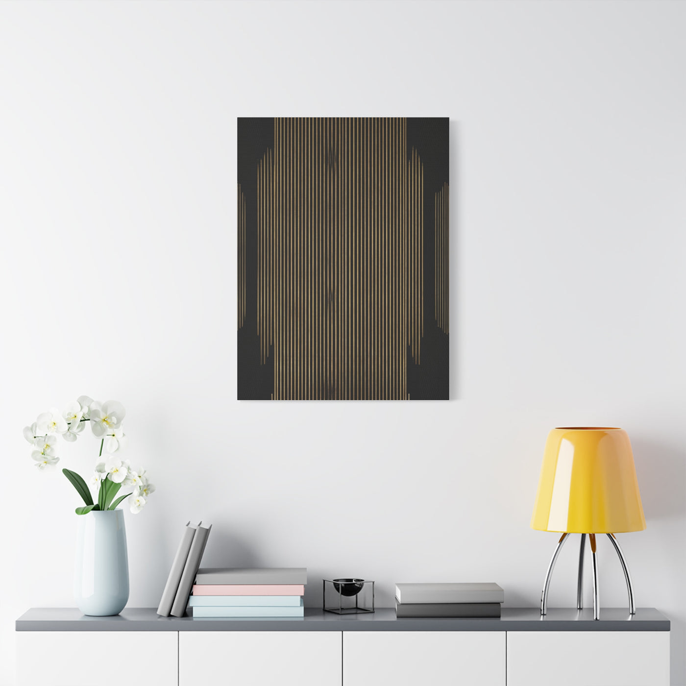 Midnight Gold Column Abstract Wall Art & Canvas Prints