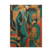Art Deco Golfer Graphic Composition Wall Art & Canvas Print