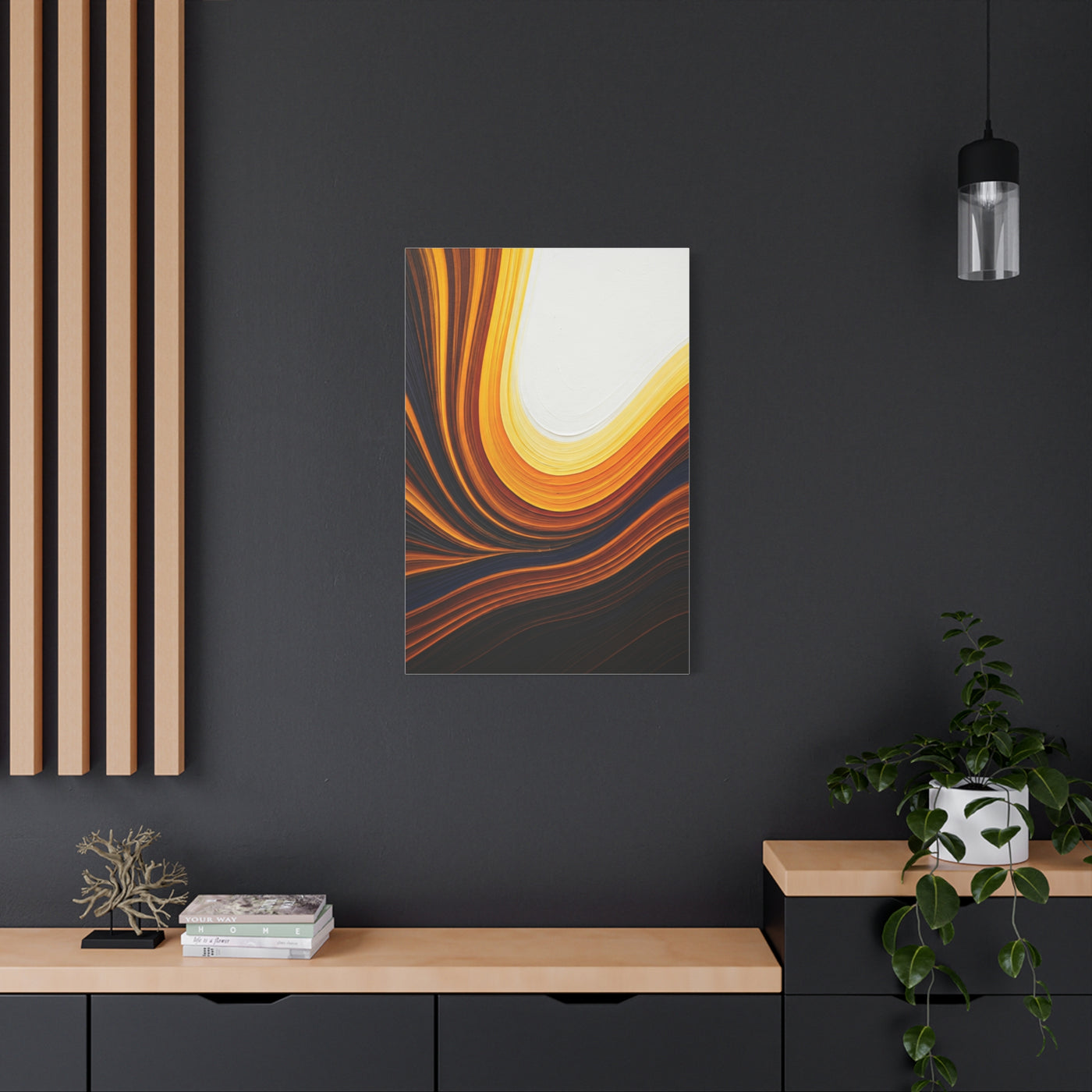 Golden Curve Motion Abstract Wall Art & Canvas Prints
