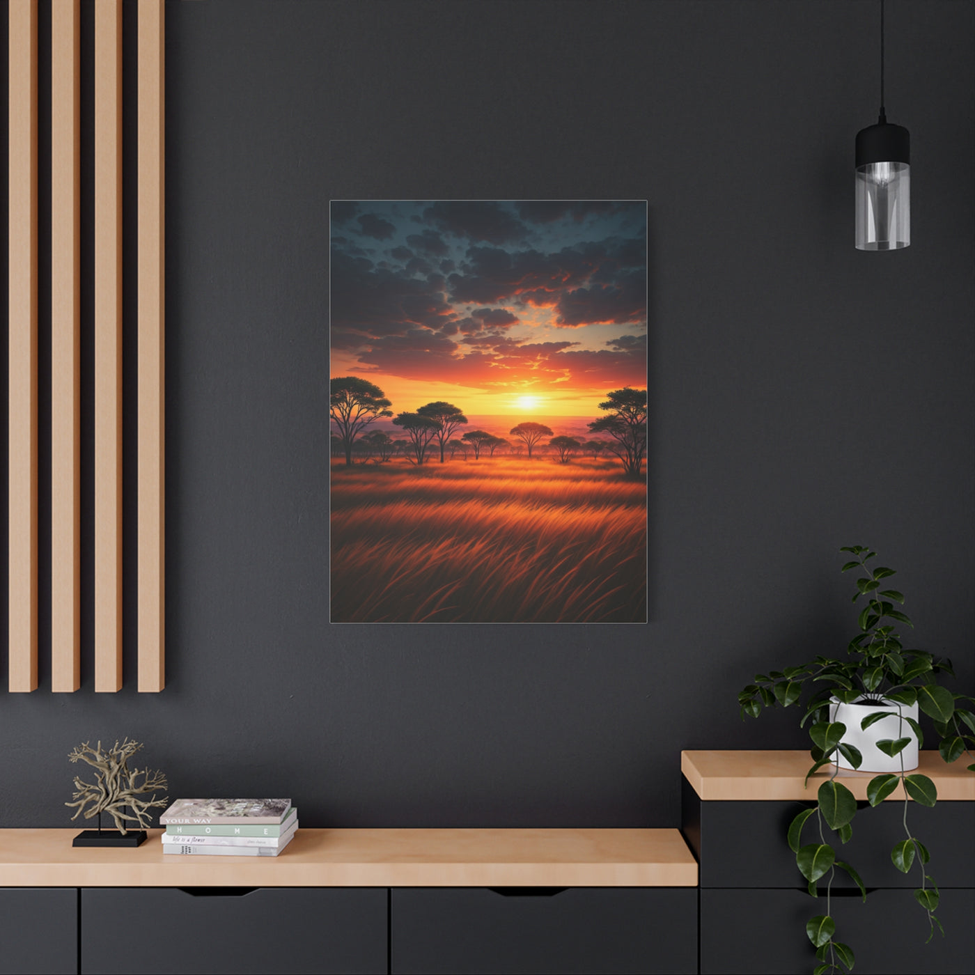 Firelight Savanna Evening Wall Art & Canvas Prints