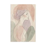 Soft Contour Feminine Portrait Wall Art & Canvas Print