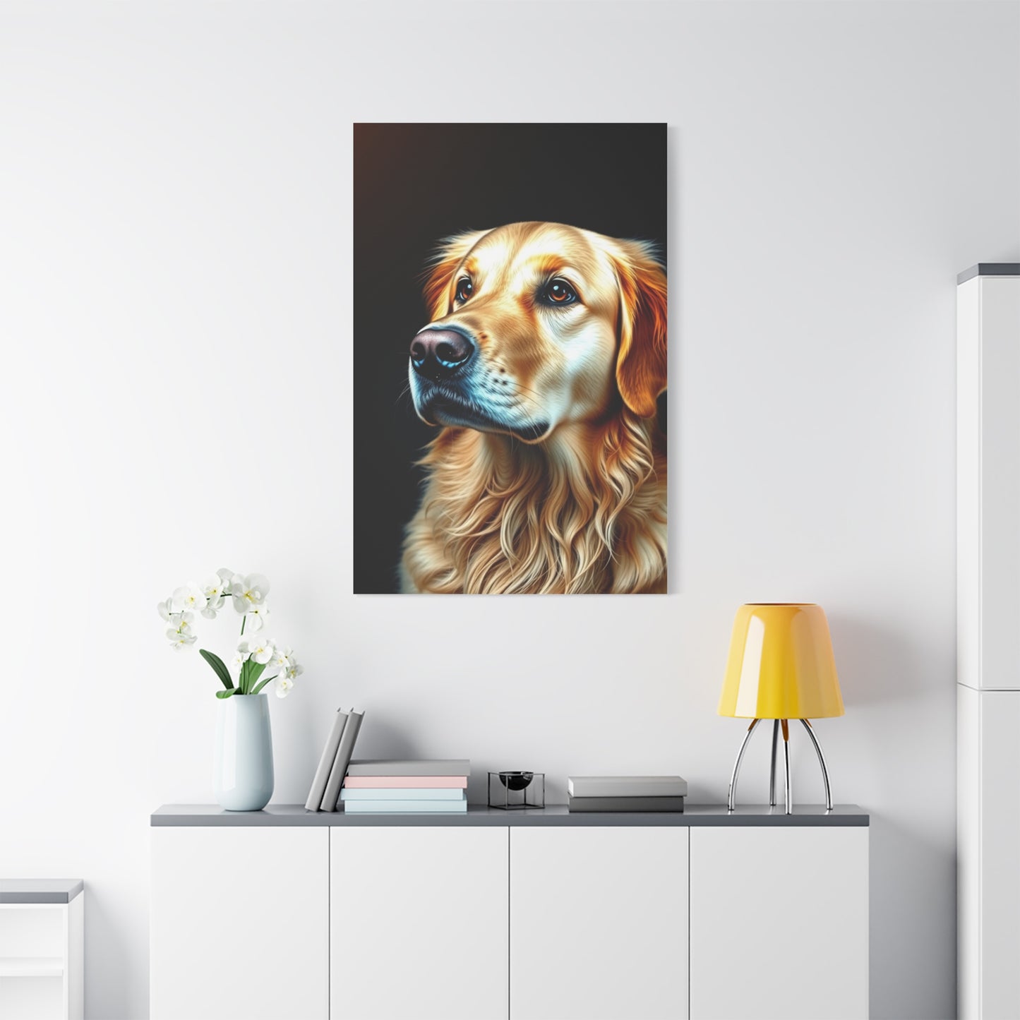 Supreme Golden Retriever Art Beautiful Collection Wall Art & Canvas Print