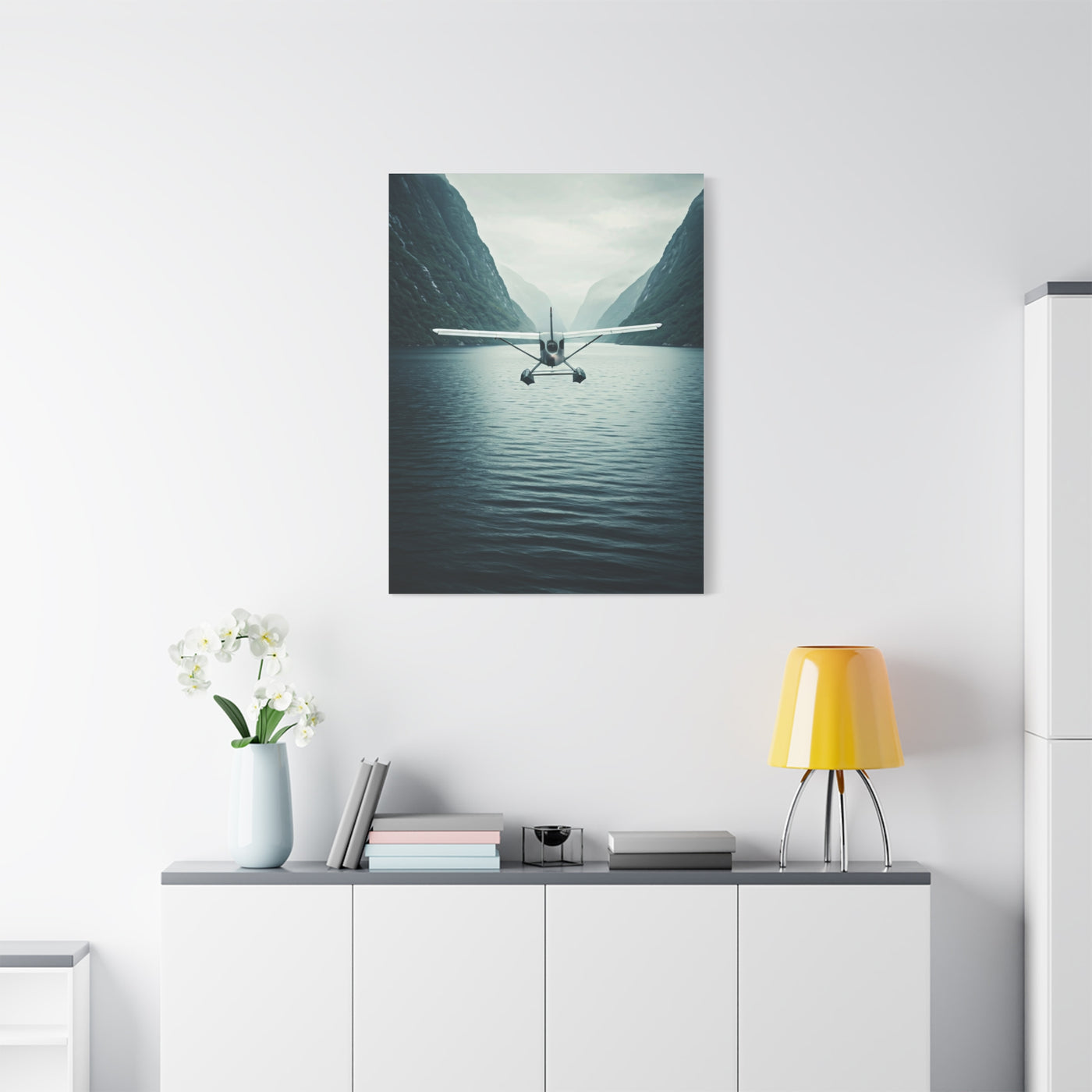 Seaplane Fjord Landing Wall Art & Canvas Prints