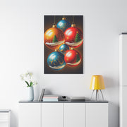 Expressive Painted Christmas Ornament Collection Wall Art & Canvas Print