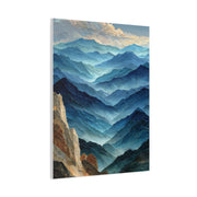 Layered Mountain Horizon Abstraction Wall Art & Canvas Print