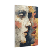 Dual Faces Collage Abstraction Wall Art & Canvas Print