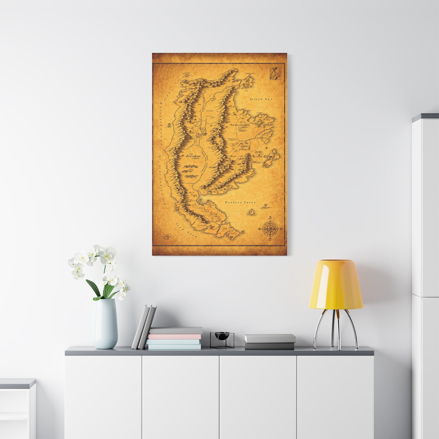 Desert Horizon World Map Adventure Wall Art & Canvas Prints