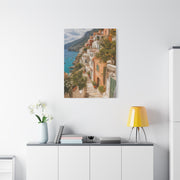 Mediterranean Cliffside Village Wall Art & Canvas Print