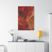 Red Geologic Mineral Abstraction Wall Art & Canvas Print