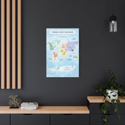 World Map Exploration for Kids Wall Art & Canvas Print