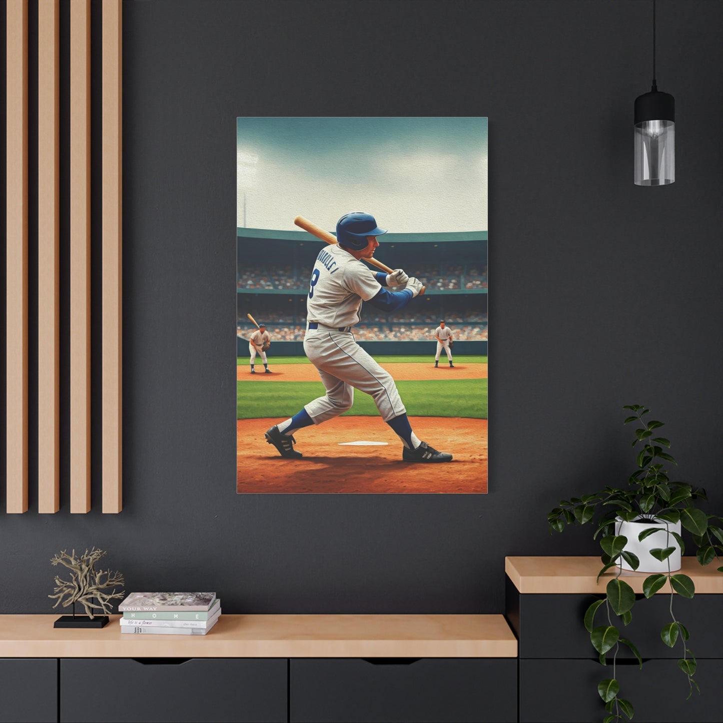 Classic Batter Swing in Stadium Action Wall Art & Canvas Prints