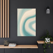 Teal & Cream Motion Swirl Wall Art & Canvas Prints