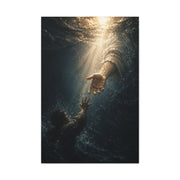 The Hand of God Rescue Scripture Wall Art & Canvas Print