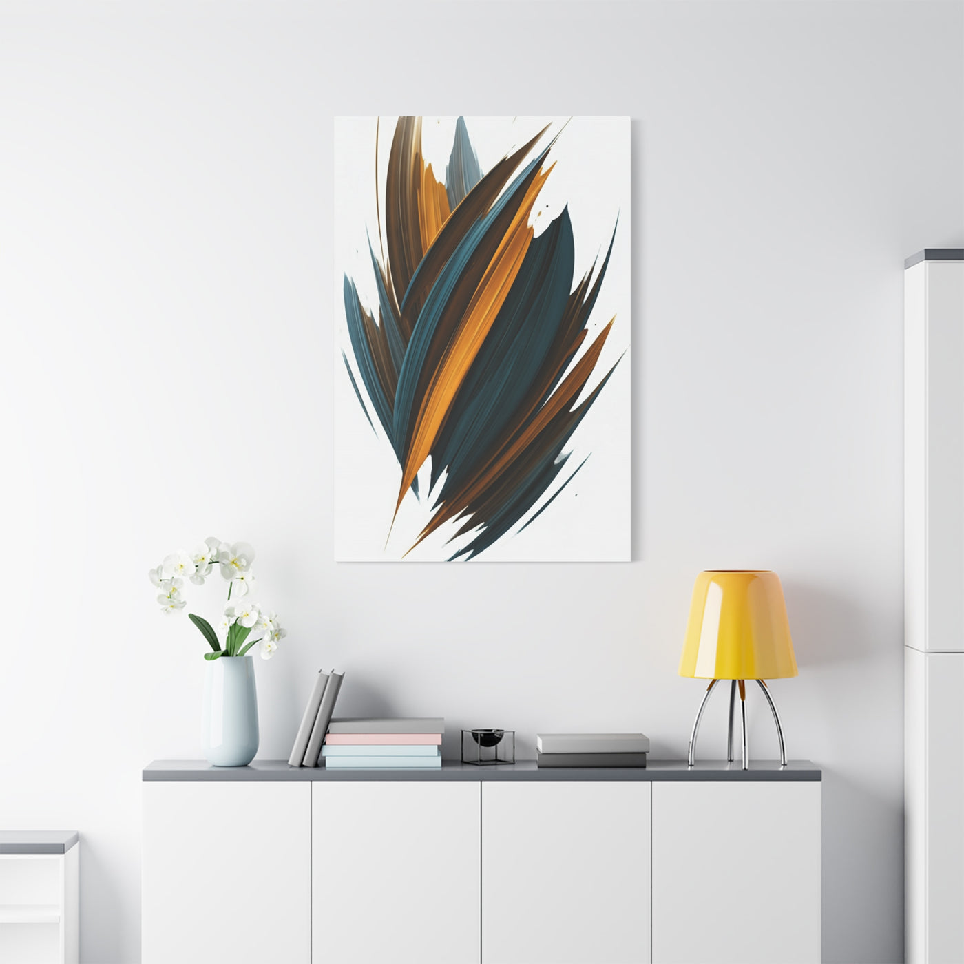 Teal Ember Surge Abstract Wall Art & Canvas Prints