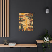 Retro Desert Highway Americana Collage Wall Art & Canvas Print