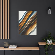 Warm Metallic Wave Abstract Wall Art & Canvas Prints